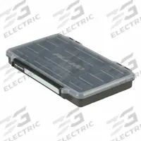 PLANO Compartment Box: 14 in x 7 1/4 in x 1 3/4 in, Black/Clear, 64 Compartments, 20 Adj Dividers (MPN P000267). Key specifications — Color: Black/Clear; Brand: PLANO; Material: Plastic.