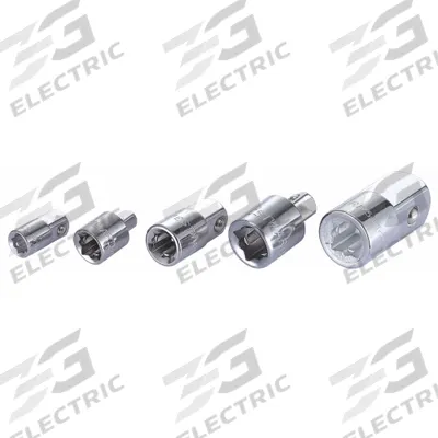 WESTWARD Socket Adapter Set: 1/2 in_1/4 in_3/8 in Output Drive Size, Square - Multi-Size Hand Socket Adapter Sets