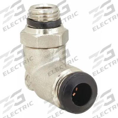 AIGNEP USA Push-Fit Elbow Fitting: 8 mm OD x 1/2 in Pipe Size, Brass, Silver - Nickel-Plated Brass Tube Fittings