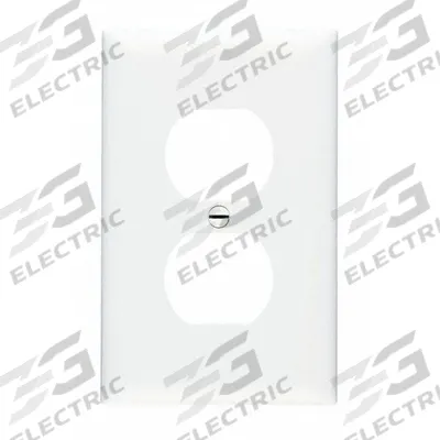 LEGRAND Wall Plate: Duplex Outlet, 1 Gang, White - General Purpose Wall Plates