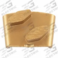 HUSQVARNA Grinding Tool: Soft, 25 Grit, Gold, 2 Segments, Concrete, Clockwise/Counterclockwise (MPN VARI-GRIND EZ S25 DS). Key specifications — attr81237: Gold; attr81244: Metal; attr122184: Grinding Tool; attr122180: Soft Concrete; attr81239: 970605805; attr81227: HUSQVARNA.