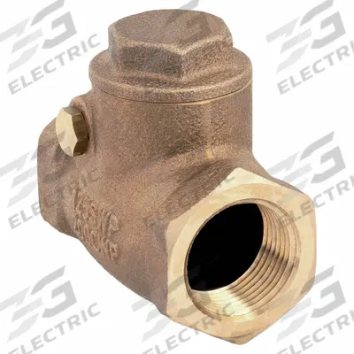 APPROVED VENDOR Swing Check Valve: Swing, Inline Valve Body, 3/4 in Pipe Size, FNPT x FNPT - Bronze Inline Swing Check Valves