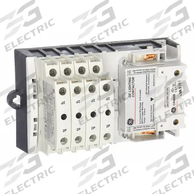 GE Lighting Magnetic Contactor: 8 Poles, 277V AC, 30 A, 2-Wire - Electrically Held Lighting Contactors