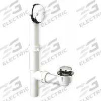 APPROVED VENDOR Shower Drain: Plastic, Chrome, 1 1/2 in Overall Dia, 3 1/8 in Overall Ht, Pop Up (MPN 129-007). Key specifications — Color: Silver; Includes: Drain; Connection Type: Slip; Material: Plastic.