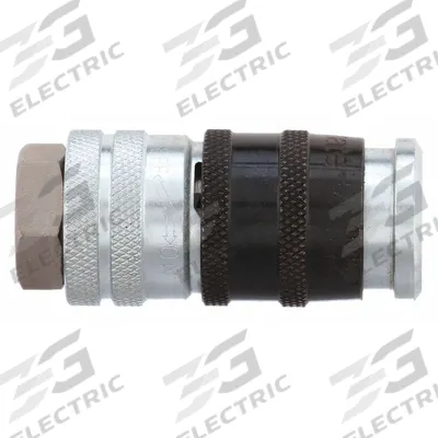 PARKER Quick Connect Hose Coupling: 3/8 in Body Size, 3/8 in Hose Fitting Size - Industrial Interchange Steel Quick-Connect Air Coupling Bodies