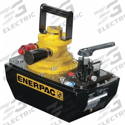 ENERPAC Air Hydraulic Pump: 10,000 psi Max. Op Pressure, 1,155 cu in Reservoir Capacity - High-flow Air-Operated Hydraulic Pump Units