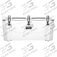 GRIZZLY COOLERS Marine Chest Cooler: White, 160 Cans, 165 qt Cooler Capacity, 7 day Ice Retention (MPN 4400608). Key specifications — Brand: GRIZZLY COOLERS; Drain Plug: Not Included; Wheels Included (FILTER): No.