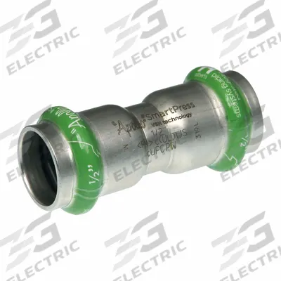 APOLLO Crimp Coupling Fitting: 1 in Pipe x 1 in Pipe Size, Press-fit x Press-fit - Potable Water Stainless Steel Press Fittings