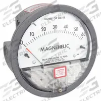 DWYER Differential Pressure Gauge: Back/Single-Side, 1/8 in NPT Female, 2000, 4 in Dial, IP67, IP67 (MPN 2060). Key specifications — Sensor Type: Diaphragm; Series: 2000; Housing Material: Die Cast Aluminum; Certificate of Calibration: Not Included.