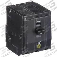 SQUARE D Miniature Circuit Breaker: 30 A, 120/240V AC, Three Phase, 22kA at 120/240V AC, 3 Poles (MPN QO330VH). Key specifications — Phase: Three; Amps: 30 A; AC Voltage Rating: 120/240V AC; Max. AIR Rating: 22kA at 120/240V AC; For Use With: QO Load Centers and NQ Panelboards; Brand: SQUARE D.