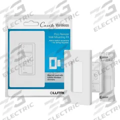 LUTRON Wireless Smart Remote Kit: 3 Buttons, Battery, Caseta, White, PJ2-WALL-WH-L01. Key specifications — attr992926: LUTRON; attr992898: Caseta; attr992919: Battery.