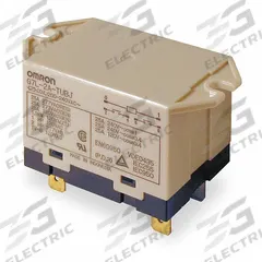 OMRON Enclosed Power Relay: Surface (Top Flange) Mounted, 25 A Current Rating, 24V AC, DPST-NO (MPN G7L-2A-TUBJ-CB-AC24). Key specifications — Brand: OMRON; Base Type: Square; Mounting Style: Top Flange; Electrical Connection: Quick-Connect; Manufacturer Part Number: G7L-2A-TUBJ-CB-AC24; Operating Current: 25 A; Series: G7L Series.