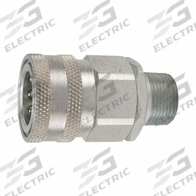 PARKER Coupler: 1/4 in, Steel, 6,500 psi Max. Working Pressure @ 70 F, 1/4"-18 Thread Size - H Series Hydraulic Quick-Connect Coupling Bodies