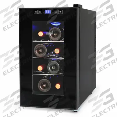 BLACK & DECKER Refrigerator: Black, 1 cu ft Total Capacity, 3 Shelves - Beverage Coolers