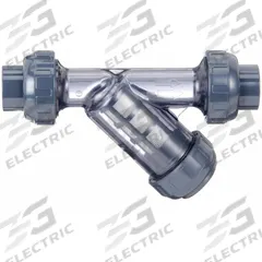 ASAHI Y Strainer: 1/2 in, Socket and Threaded, Mesh, 0.0331 in Screen Size, PVC, EPDM, 3 1/8 in Ht (MPN 1257005). Key specifications — Brand: ASAHI; Seal Material: EPDM; Port 1 Connection Type: Socket and Threaded; Manufacturer Part Number: 1257005; Screen Material: PVC.