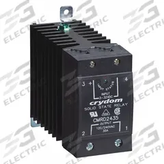 CRYDOM Solid State Relay: DIN-Rail Mounted, 45 A Max Output Current, SCR, AC Output (MPN CMRD4845). Key specifications — Brand: CRYDOM; Current Type: DC; Electrical Connection: Cage Type; Finger Safe: Yes; Input Current: 30 mA; Maximum Output Current without Heat Sink: 45 A; Mounting Style: DIN Rail; Output Voltage: 48 to 530V AC.