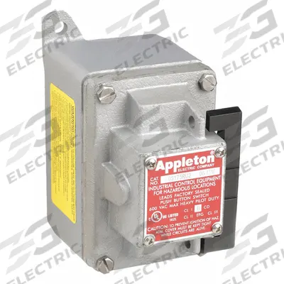 APPLETON ELECTRIC Control Station: 1 Gang, Rocker Arm, 4NO/4NC, On/Off, 0 Pilot Lights, 3/4 in - Rocker-Arm Control Stations