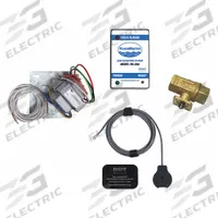 FLOODMASTER Leak Detection Shut-Off Valve: Detection and Alarm Shutoff System, Brass, 3/4 in NPT (MPN RS-094-3/4-MK6). Key specifications — Connection Type: NPT; Material: Brass; Product Type: Detection and Alarm Shutoff System; Standards: NSF/ANSI 61; Voltage: 240V AC; Audio Alarm: Included; Brand: FLOODMASTER; Includes: Actuator.
