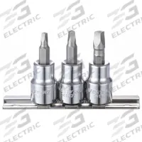 WESTWARD Socket Bit Set: 1 - 25 Pieces, 3/8 in Drive Size, 10 Pieces, R2 to R4 Tip Size Range, SAE (MPN 54TP05). Key specifications — attr1216280: Fixed Insert; attr1216283: WESTWARD; attr1225718: R2 to R4; attr1227491: 3/8 in.