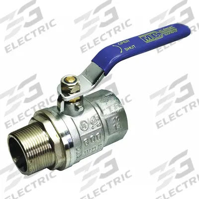 APPROVED VENDOR Manual Two-Way Ball Valve: 1 1/2 in, Nickel-Plated Brass, Straight, MNPT x FNPT - Brass Ball Valves
