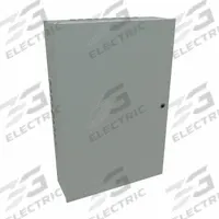 HAMMOND Junction Box: Steel, 36 in x 24 in x 8 in, NEMA 1, Solid Cover, Hinged, Included, Painted (MPN CHKO36248). Key specifications — Brand: HAMMOND; Closure Method: 1/4-Turn Latch; Knockouts: Included.