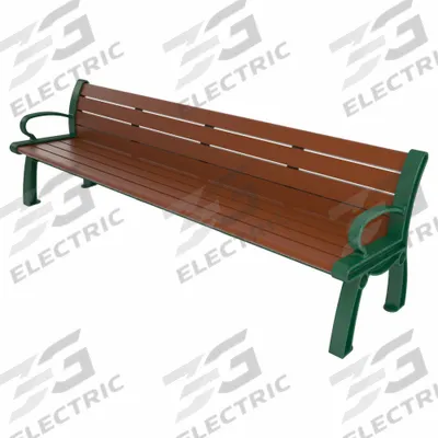 ULTRASITE Heritage Outdoor Bench: Heritage, 96 in Overall Lg, 30 in Overall Ht, Brown - Vandal Resistant Resinwood Benches