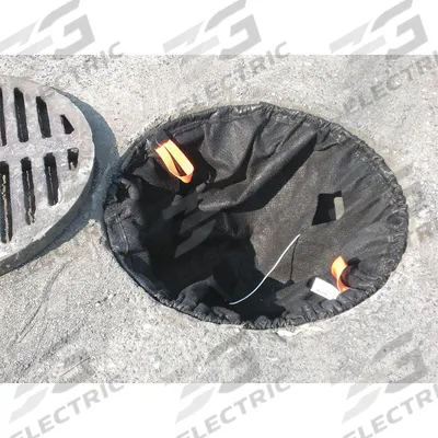EAGLE Catch Basin Insert: Debris/Sediment, 24 in dia x 24 in H, 500 gpm Max. Flow Rate - Adjustable-Frame Insert Street Drain Filters
