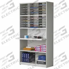 SAFCO Literature and Mail Organizer: Gray, 30 Compartments, 16 in Overall Dp, 42 in Overall Wd (MPN SRT4280CPG). Key specifications — attr986470: No; attr986455: Gray; attr986477: PVC; attr986454: SAFCO; attr986487: Mail and Literature Sorter.
