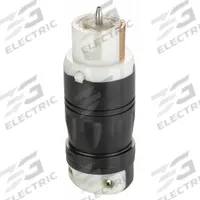 LEVITON Locking Connector: Non-NEMA, Black/White, 250V AC, 50 A Current Rating, 2 Poles, 3 Wires (MPN CS8264C). Key specifications — Brand: LEVITON.