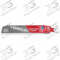 MILWAUKEE Reciprocating Saw Blade: 8 Teeth per Inch, 6 in Blade Lg, 0.05 in Blade Thick, 3 PK (MPN 48-00-5301). Key specifications — attr1109198: 8; attr1109200: Rigid for Straight Cuts; attr1109201: Straight; attr1109209: MILWAUKEE.