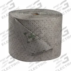 BRADY SPC ABSORBENTS Sorbent Roll: Gray, Polypropylene, 150 ft Roll Lg, 15 in Roll Wd, Bale (MPN HT15). Key specifications — Brand: BRADY SPC ABSORBENTS; Material: Polypropylene.