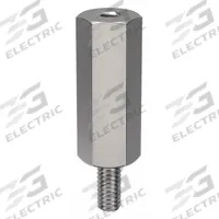 Standoff: Male x Female, #8-32 Thread Sz, 2 in Lg, Hex, Stainless Steel, Plain, 3/8 in Hex Wd, 10 PK (MPN HMF412-832-SS). Key specifications — Brand: APPROVED VENDOR.
