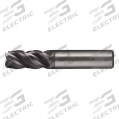 CLEVELAND Corner Radius End Mill: Carbide, TiAlN Coated, 4 Flute, 1/4" Mill Dia, 1/2" LOC, 0.02" Rad (MPN C80014)