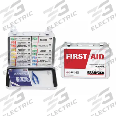 FIRST AID ONLY First Aid Kit and Housing: Industrial, 20 People Served, 110 Components - General Purpose First Aid Kits