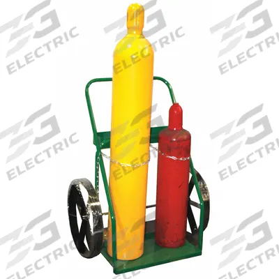 SAFTCART Cylinder Hand Truck: 400 lb, Side by Side, 2 Cylinder - Welding Cylinder Hand Trucks