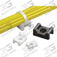 PANDUIT Saddle Cable Tie Base: 0.32 in Slot Wd, 0.09 in Slot Ht, Natural, 0.61 in Wd, 100 PK (MPN TM3S10-C). Key specifications — For Use With: Miniature, Intermediate and Standard Cable Ties; Size: 0.86 in L x 0.61 in W x 0.38 in H; Color: Natural; Screw Mount Hole Size: #10; Brand: PANDUIT.