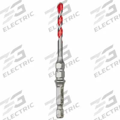 MILWAUKEE Carbide Drill Bit: 3/16 in Drill Bit Size, 2 in Max Drilling Dp - Hex-Shank Impact-Rated Concrete & Masonry Drill Bits