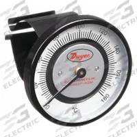 DWYER Clip Pipe Mount Dial Thermometer: 20°C to 180°C, +/- 2% Accuracy, 2 in Dial Dia (MPN stc362). Key specifications — Accuracy: +/- 2%; Brand: DWYER.