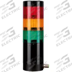 MURRELEKTRONIK Tower Light Assembly: 3 Tier, Amber/Green/Red, No Sounder Tier, 293 mm Overall Ht (MPN 4000-76712-5310000). Key specifications — Manufacturer Part Number: 4000-76712-5310000; Brand: MURRELEKTRONIK; Operating Voltage: 21.6 to 26.4V; Light Tier Color: Amber.