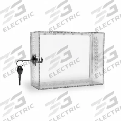 PRO1 IAQ Thermostat Guard: Snap-On, Clear, Ring Base, Single Wall - Plastic Thermostat Guards with Lock & Key