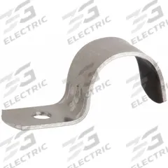 Conduit & Pipe Strap Clamp, One-Hole: 3/4 in Trade Size, 316 Stainless Steel, IMC/RMC (MPN S607001S00). Key specifications — Manufacturer Part Number: S607001S00; Compatible Conduit Trade Size: 3/4 in; Compatible Conduit Type: IMC; RMC; Compatible Nominal Conduit/Pipe Size: 3/4 in; Compatible Pipe Size: 3/4 in; Finish: Polished; Indoor/Outdoor Usage: Indoor/Outdoor.