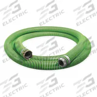Water Suction and Discharge Hose: 3 in Hose Inside Dia., 43 psi, Black/Green, 10 ft Hose Lg (MPN GH300-10MF-G). Key specifications — Temp. Range: -40° to 180°F; Hose Color: Black; Brand: CONTINENTAL.