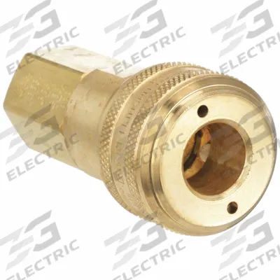 WEATHERHEAD Quick Connect Hose Coupling: 3/8 in Body Size, 3/8 in Hose Fitting Size - Universal Interchange Brass Quick-Connect Air Coupling Bodies