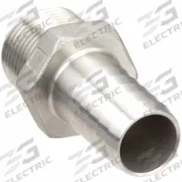 APPROVED VENDOR Barbed Hose Fitting: For 3/4 in Hose I.D., Hose Barb x NPT, Male x Male, Hex, Rigid (MPN HB075SS). Key specifications — Fitting Connection Type: Hose Barb x NPT; Fitting Gender: Male x Male; Nipple Grip Type: Hex; Brand: APPROVED VENDOR.