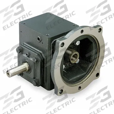 Dayton Speed Reducer: 40:1, 44 RPM, 0.5 hp Input Max, 492 in-lb Output Max, Keyed - Direct-Drive Right-Angle Speed Reducers