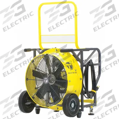 TEMPEST Fan: Variable Speeds, 18 in Blade Dia, 1 1/2 hp Motor Horsepower, Electric - Pressure Ventilation Blowers