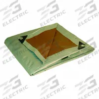 APPROVED VENDOR Tarp: 8 ft Lg, 6 ft Wd, Std Duty, 10 mil, Polyethylene, Brown/Silver, 5.5 oz/sq yd (MPN 20068). Key specifications — Color: Brown; Brand: APPROVED VENDOR; Includes: Plastic Cap Reinforced Corners.