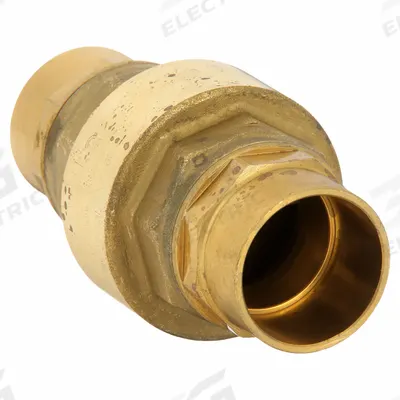 BONOMI Valve: Swing, Inline Valve Body, 1 1/2 in Pipe Size, Sweat x Sweat, Brass - Lead-Free Brass Inline Disc Check Valves