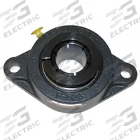 SEALMASTER 2 Bolt Flange Bearing: Radial Ball, 1 7/16 in Bore, Cast Iron, Concentric Collar, 2 in Wd (MPN MSFT-23). Key specifications — Bore Type: Cylindrical; Brand: SEALMASTER; Lubricant Material: NLGI #2 Equivalent; Mounting Bolt Size: 7/16 in; System of Measurement: Inch.