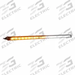 CODE 3 Running Board Light: Perimeter Flashing Warning Light, Amber/White, 6.4 W Watt, Clear, LED (MPN C3RNRDC-24L-AW). Key specifications — Brand: CODE 3; Lens Color: Clear; Number of Flash Patterns: 32; Installation Type: Permanent; Operating Voltage: 12V; Light Class Rating: SAE Class 1.